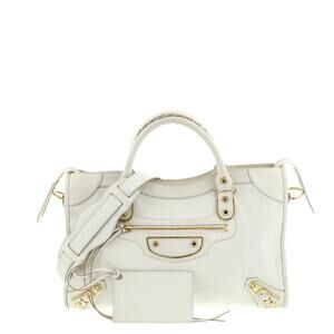 BALENCIAGA Metallic Bag Handbag White